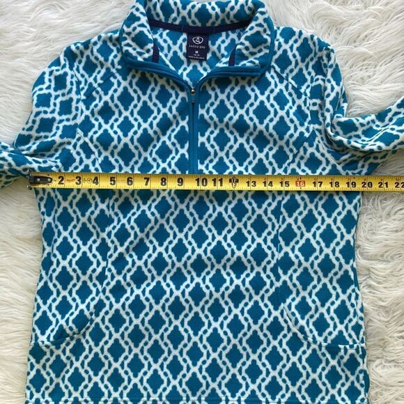 Lands End Pullover Quarter Zip Fleece Size M - Picture 7 of 9